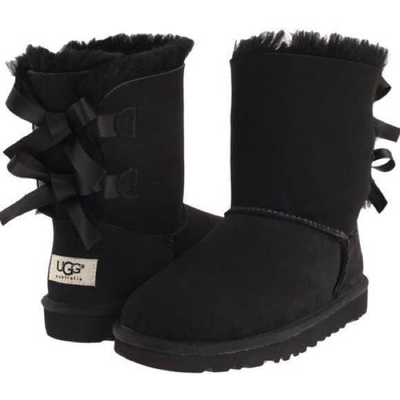 UGG Shoes - UGG Boots• Black Bailey Bow Boots. Size 7